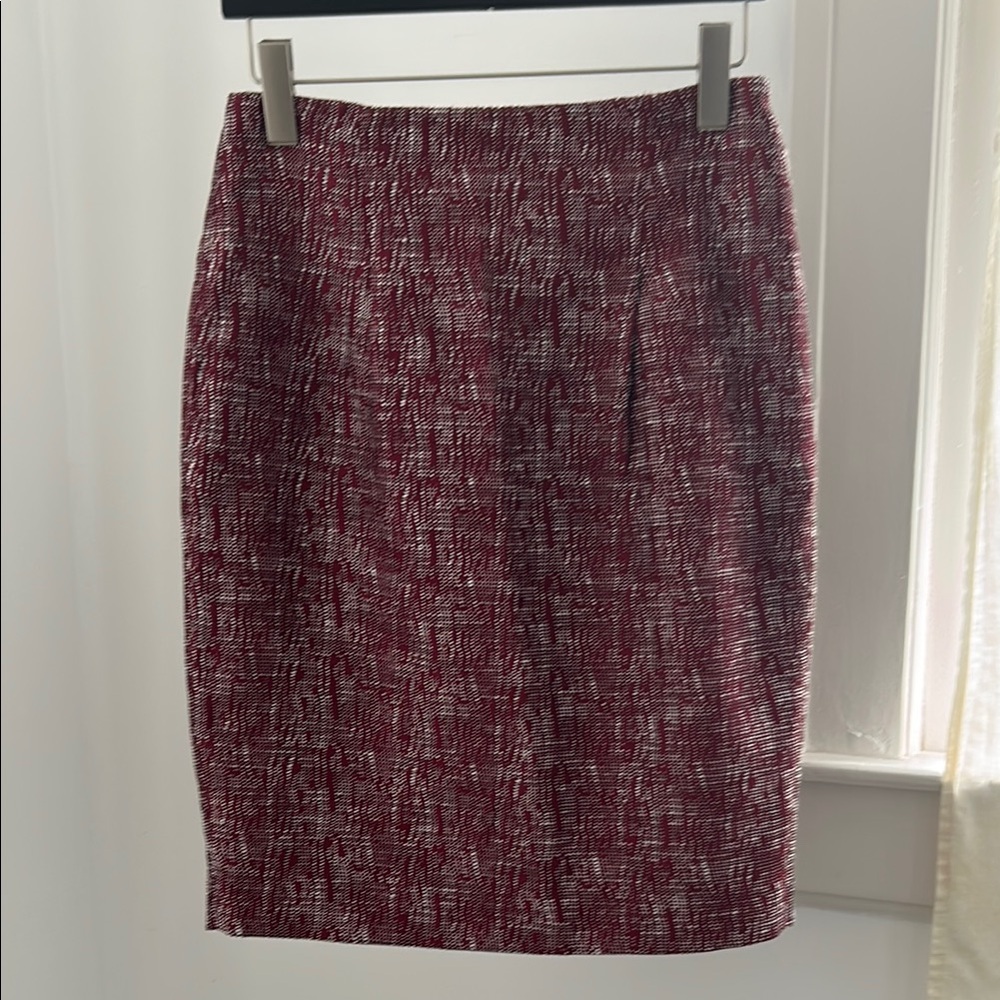 NWOT The Limited X Sophie Theallet Elegant Burgundy Pencil Skirt